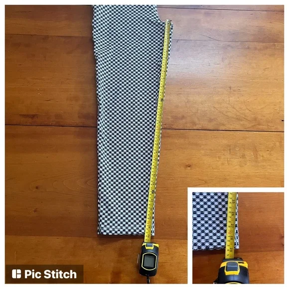 Betabrand Cat Pants Black and White Checkered L - Picture 8 of 8